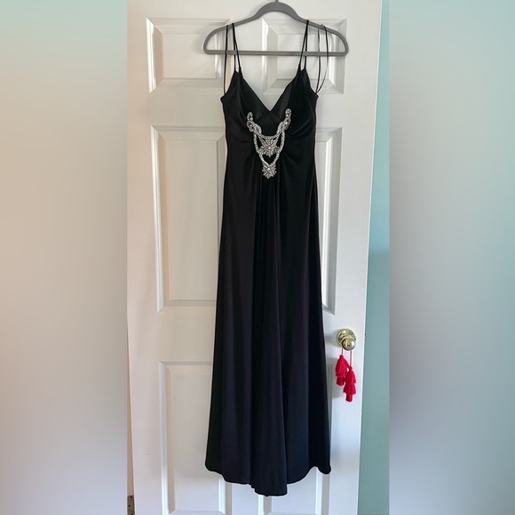 Black Jewel Evening Gown- RUNS SMALL - Picture 2 of 8